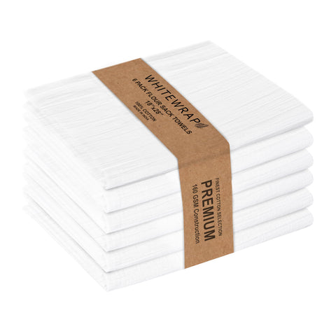 WHITEWRAP flour sack towels for dish drying and fast absorption in the kitchen.