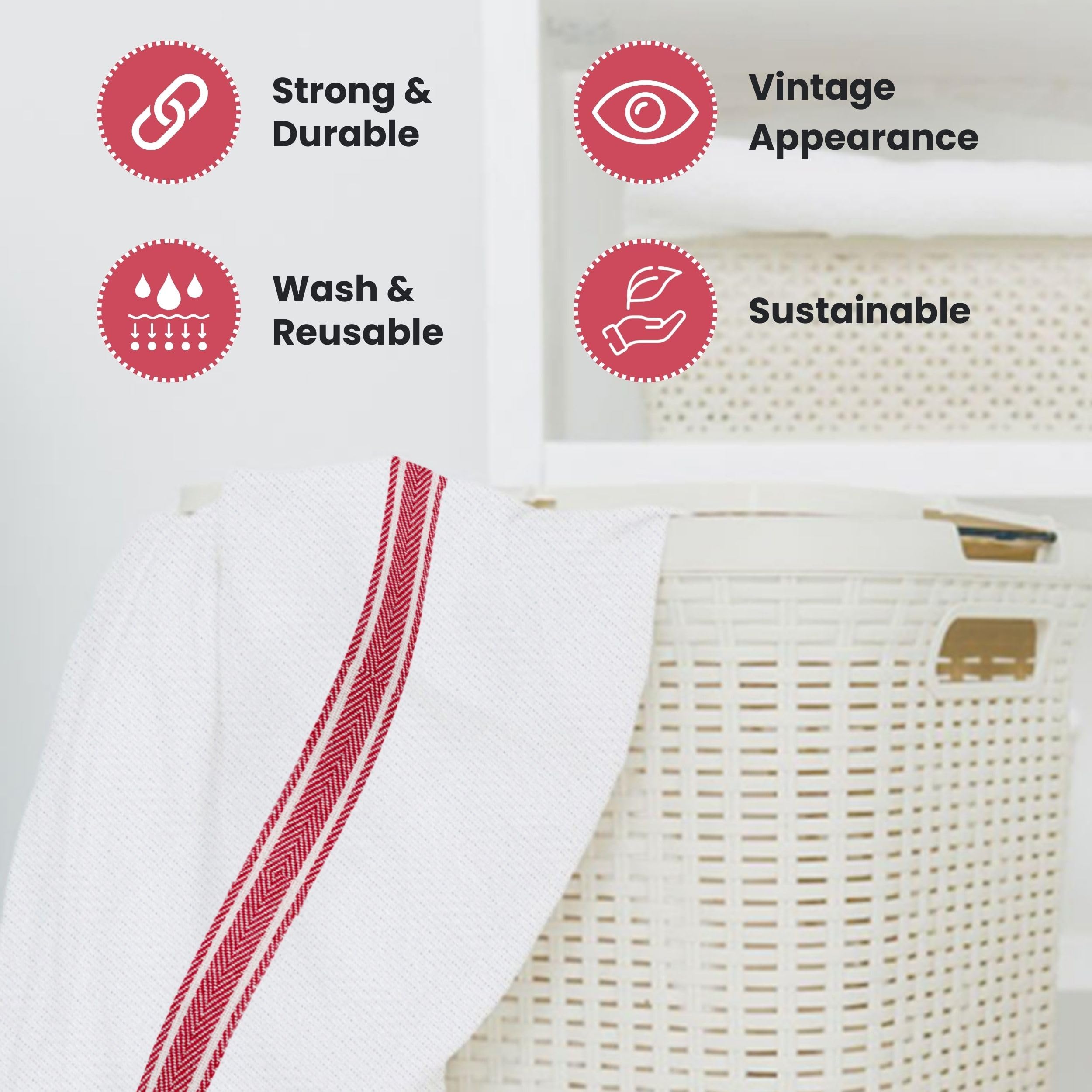 WhiteWrap 15x25 towels provide ample coverage for drying large dishes.
