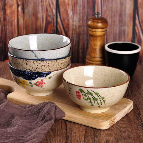 WHJY four-piece gift-ready ceramic bowl set displayed for gifting