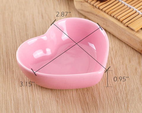 WHJY heart-shaped ceramic dishes with pink glaze for wedding appetizers