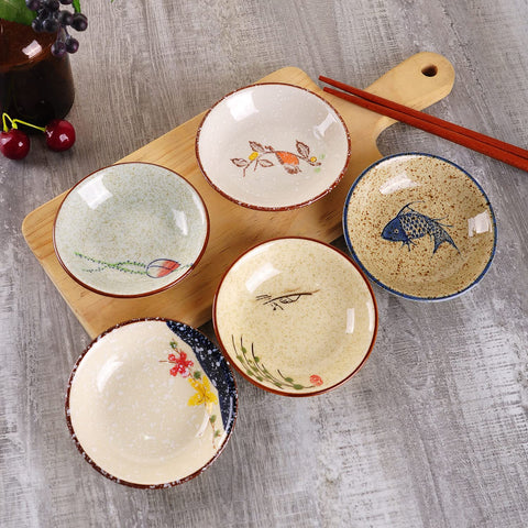 WHJY five-piece retro dish set enhances table setting