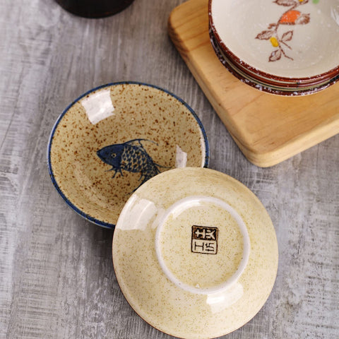 WHJY varied-pattern porcelain dishes add visual flair to appetizers