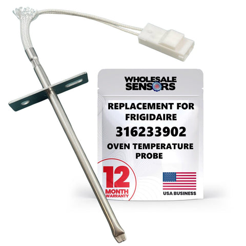 Wholesale Sensors Frigidaire 316233902 probe front view highlights precise temperature sensing.