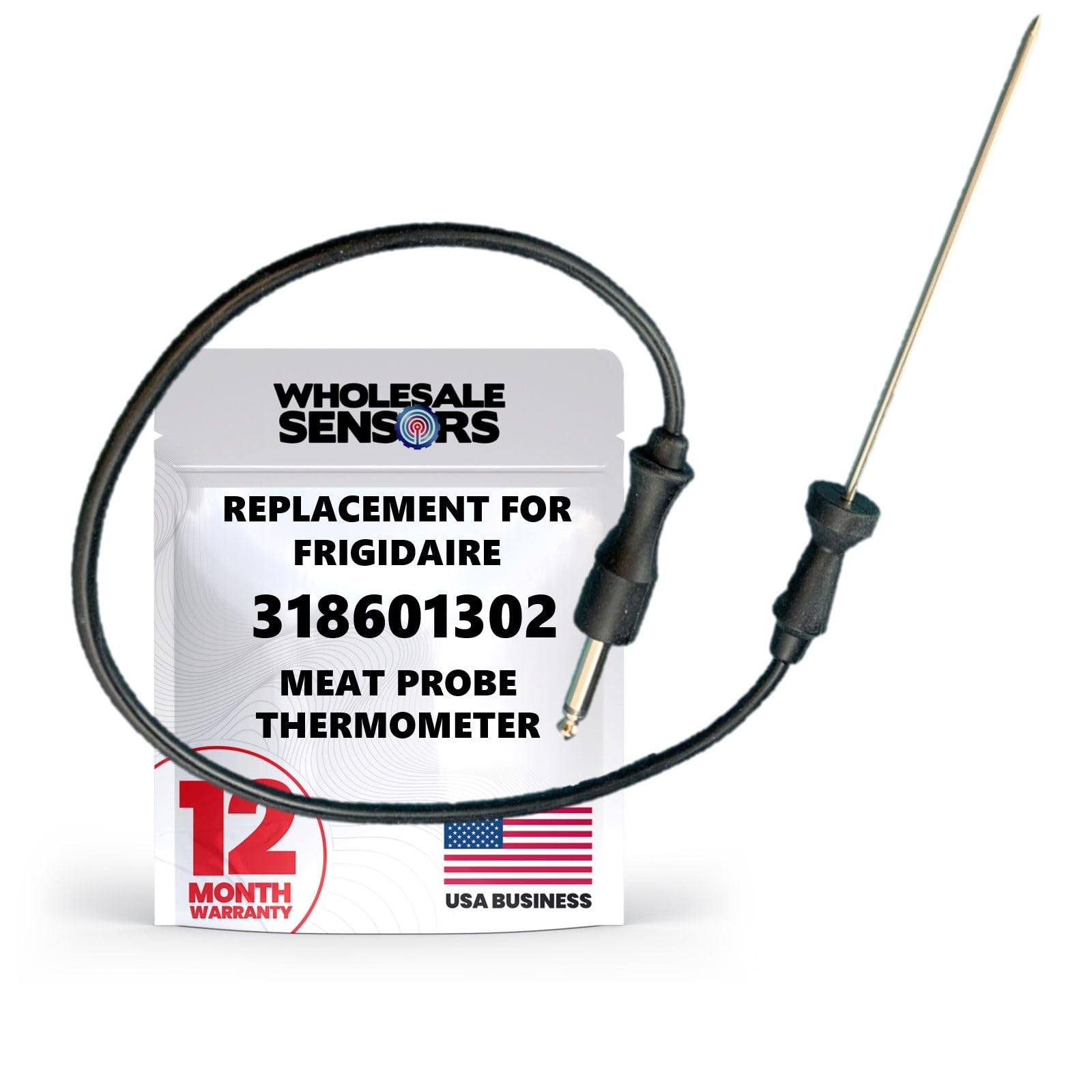 Wholesale Sensors Frigidaire 318601302 meat probe product shot highlighting precision readings.