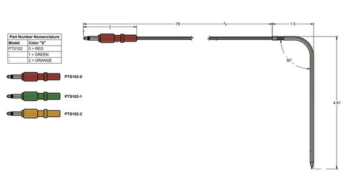 Wholesale Sensors straight-plug meat probe ensures a secure controller connection.