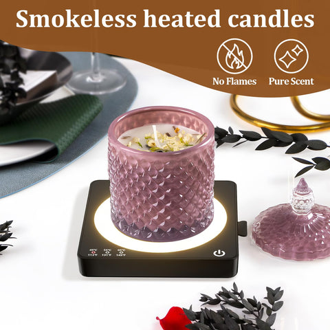 WHOLEV Mug Warmer candle-warming mode offers ambient heat safely.