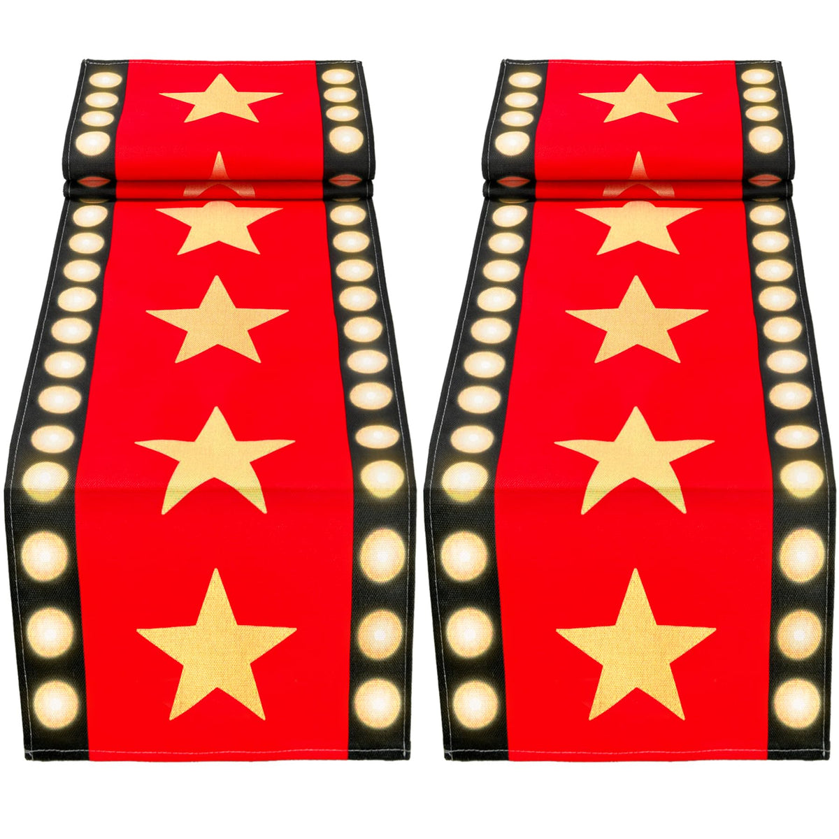 WHQXFDZ movie night table runner on red carpet setup enhances party ambiance
