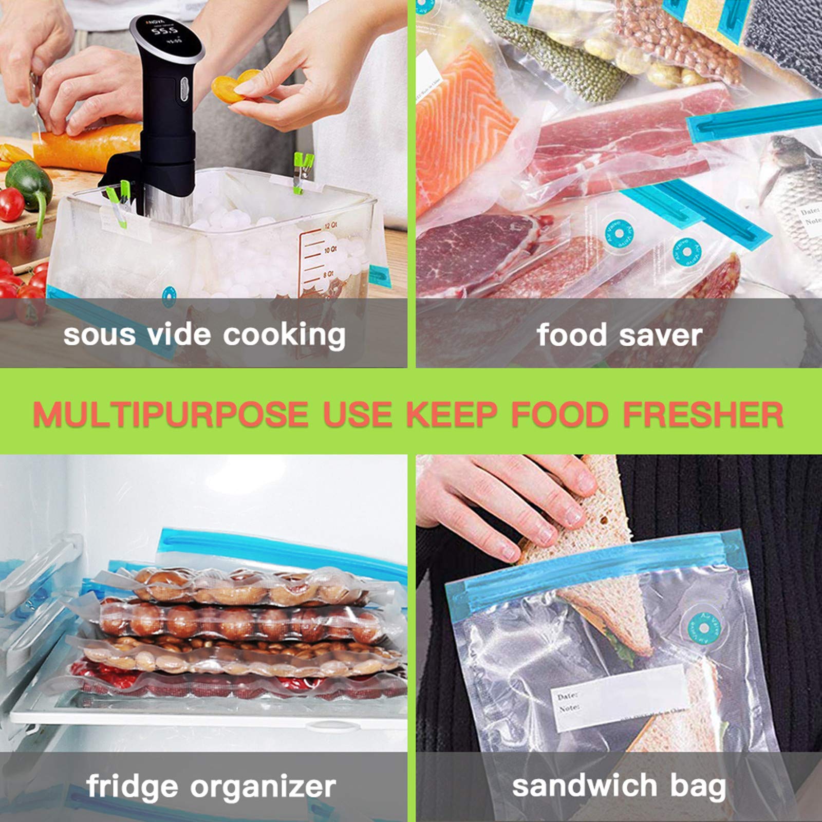 WHX large-size sous vide bag ready for bulk proteins and marinades.