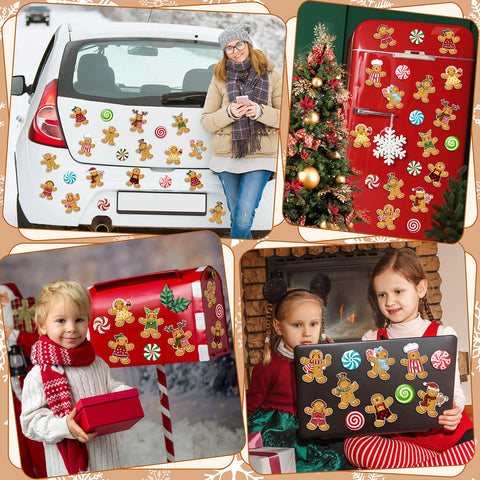 WHYMEO refrigerator magnet with gingerbread and candy design