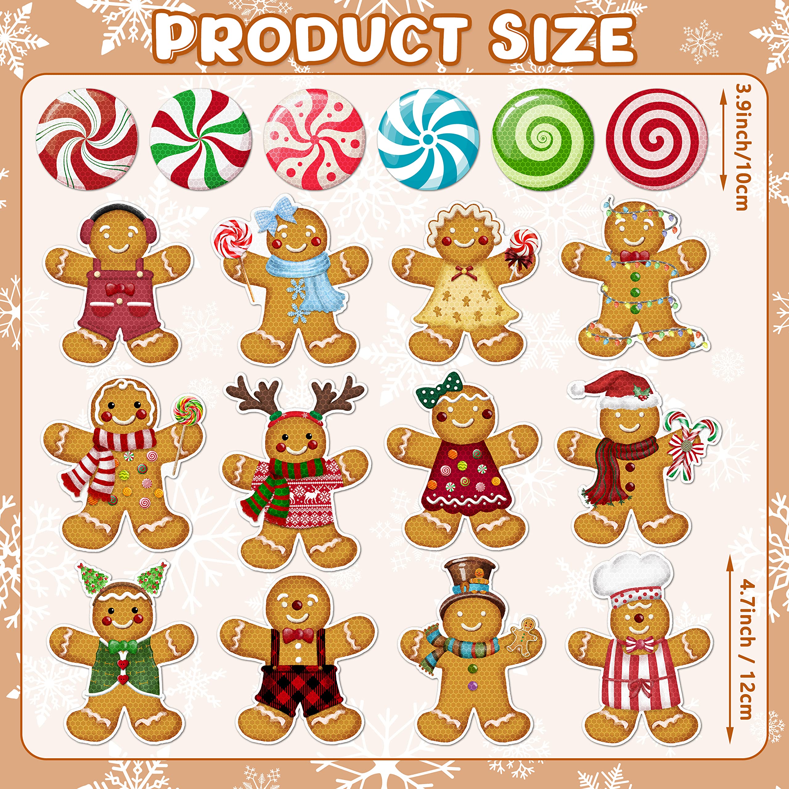WHYMEO round candy magnets, six pieces, for fridge and car decoration