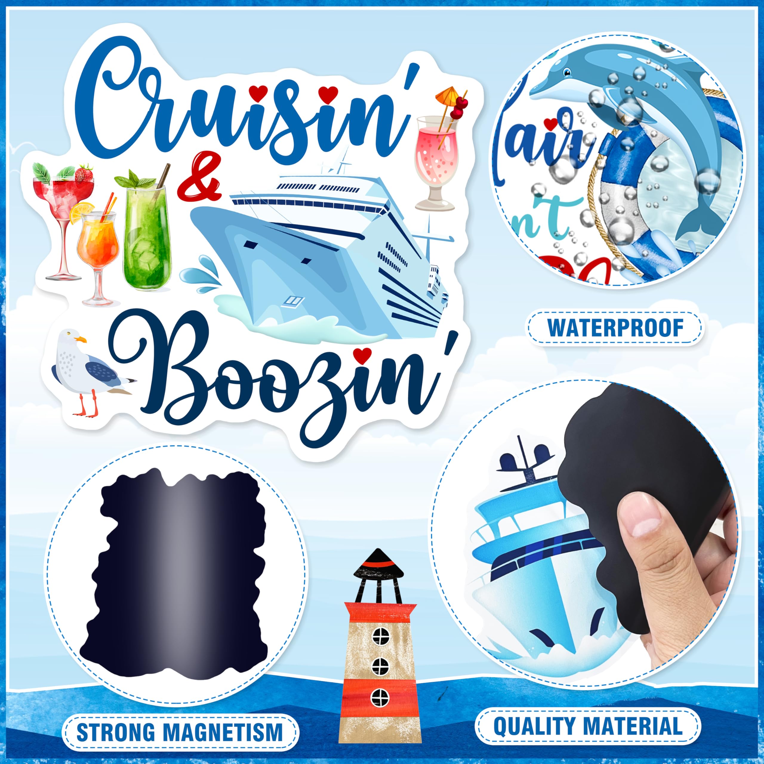 WHYMEO summer theme magnets evoke beach vibes on metal surfaces