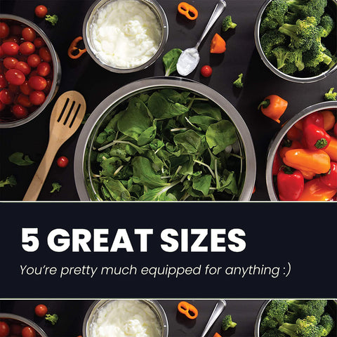 WHYSKO nesting stainless bowls save cabinet space