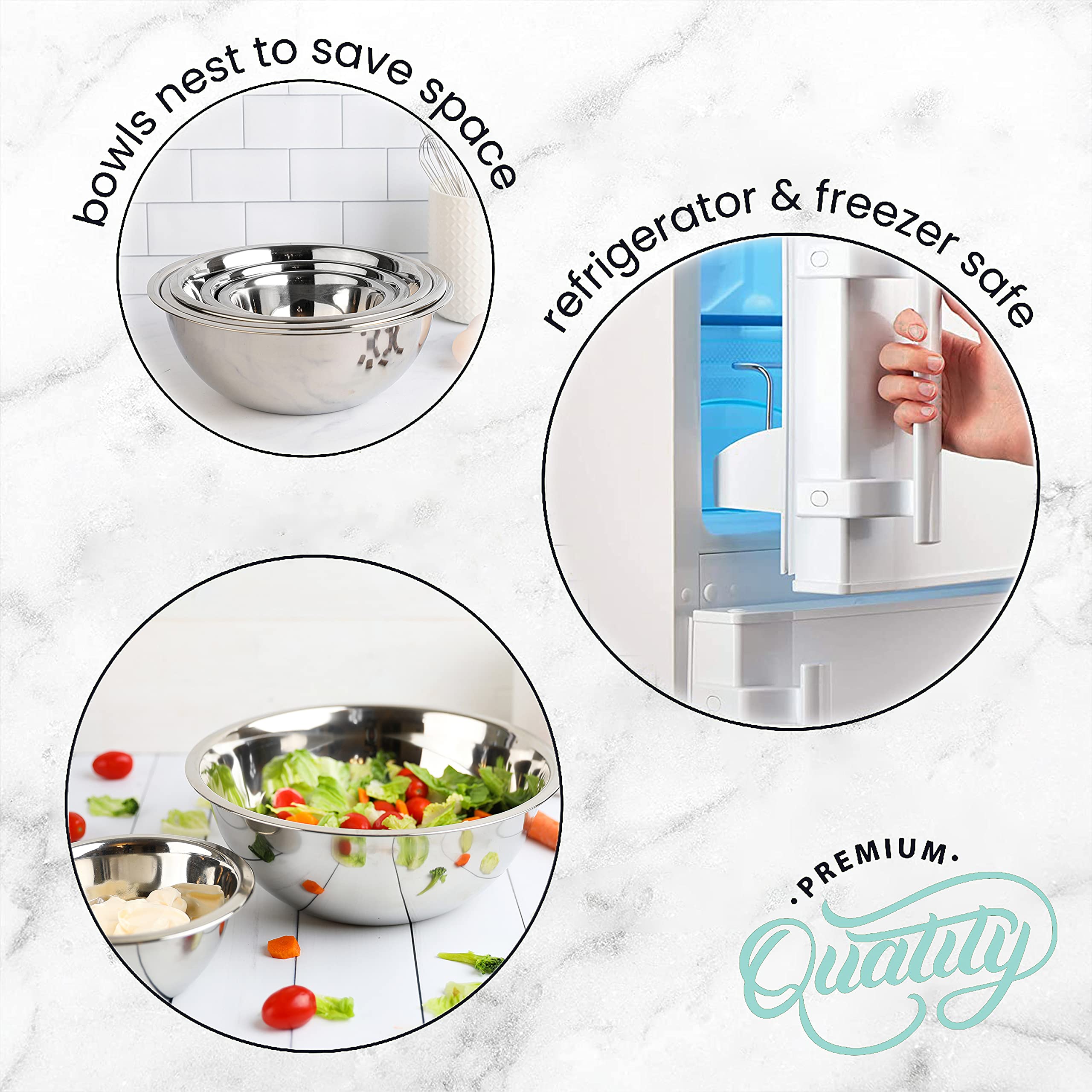 WHYSKO no-lid design bowls promote easy stacking and access