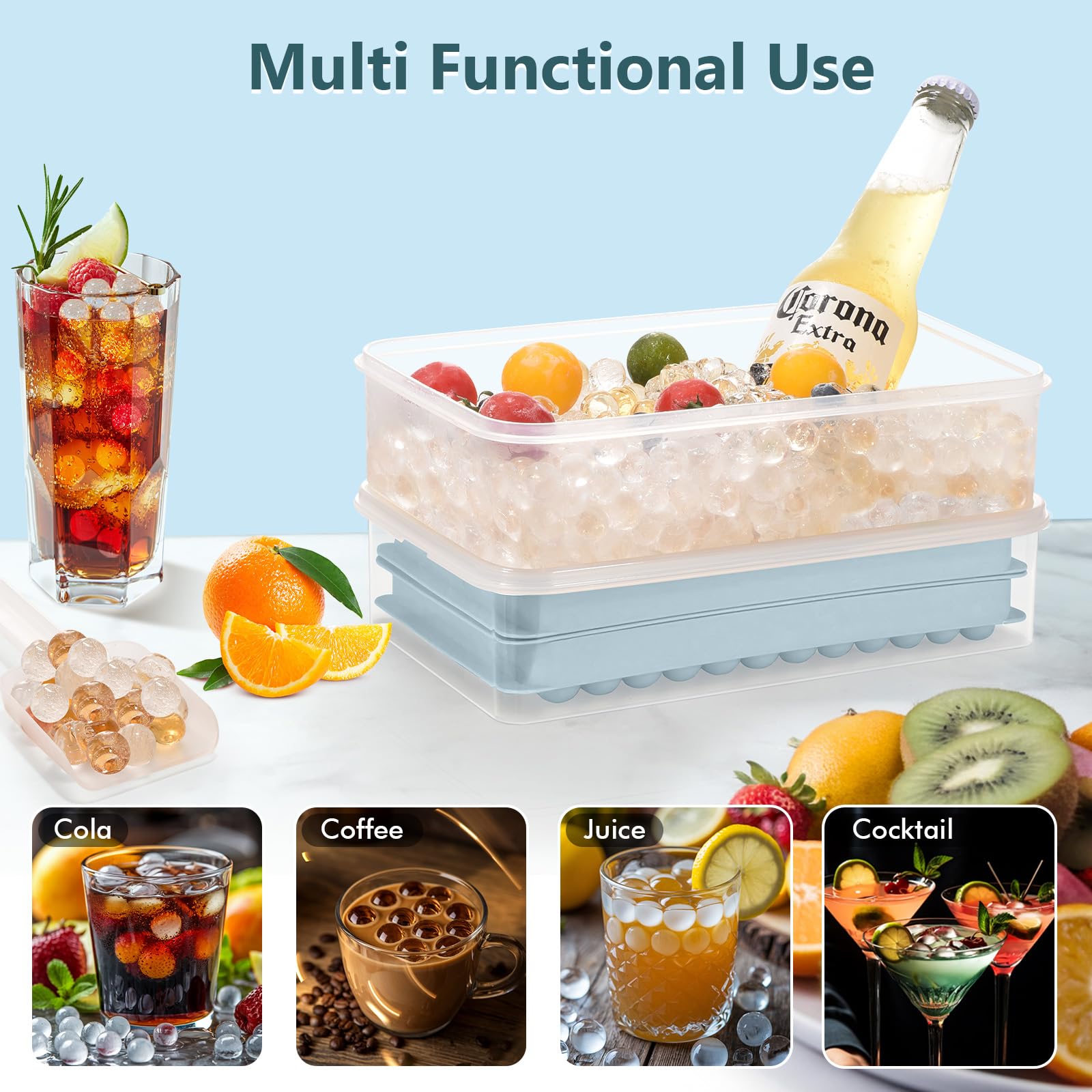 WIBIMEN food-grade material ice tray with durable construction.