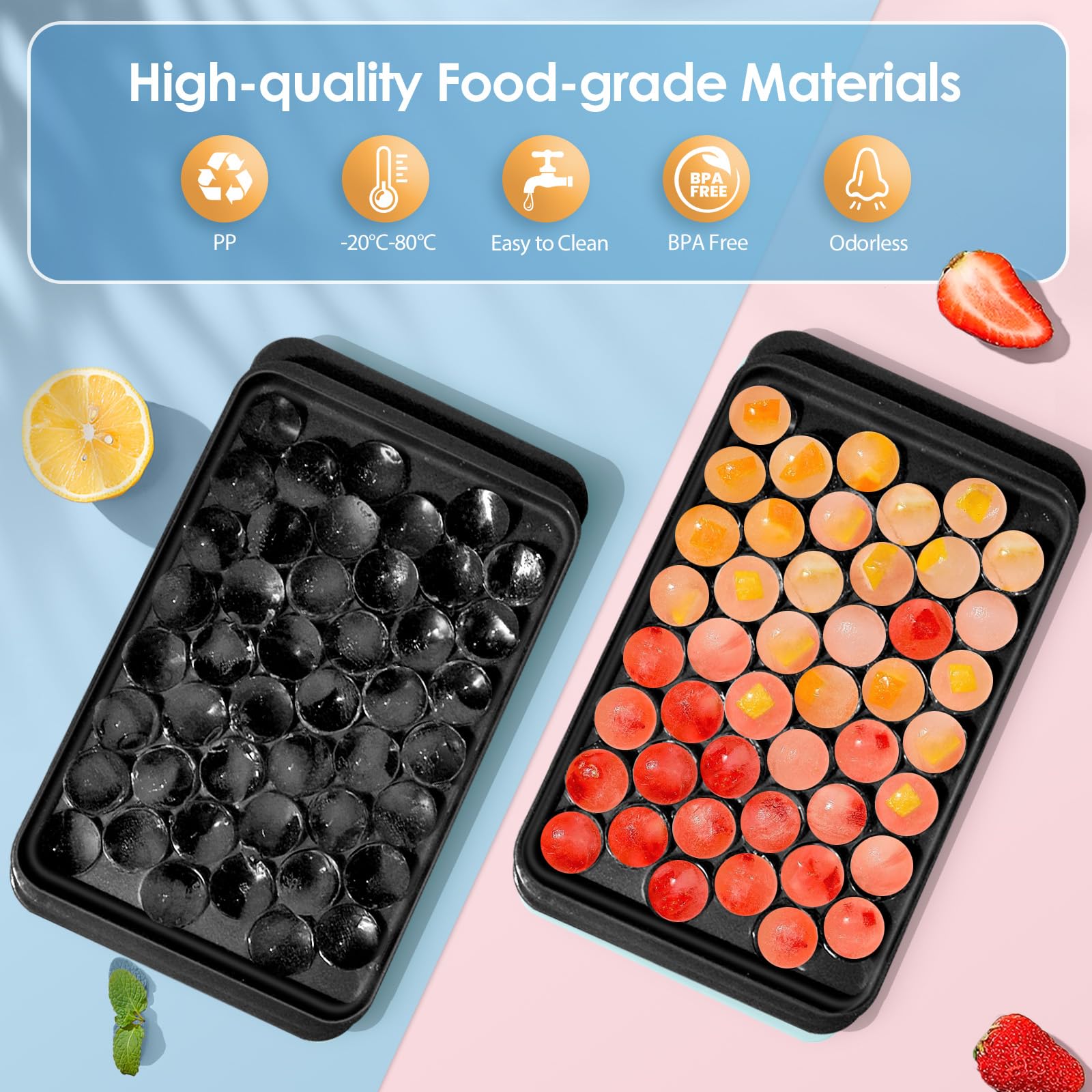 WIBIMEN stackable ice tray design helps organize your freezer.