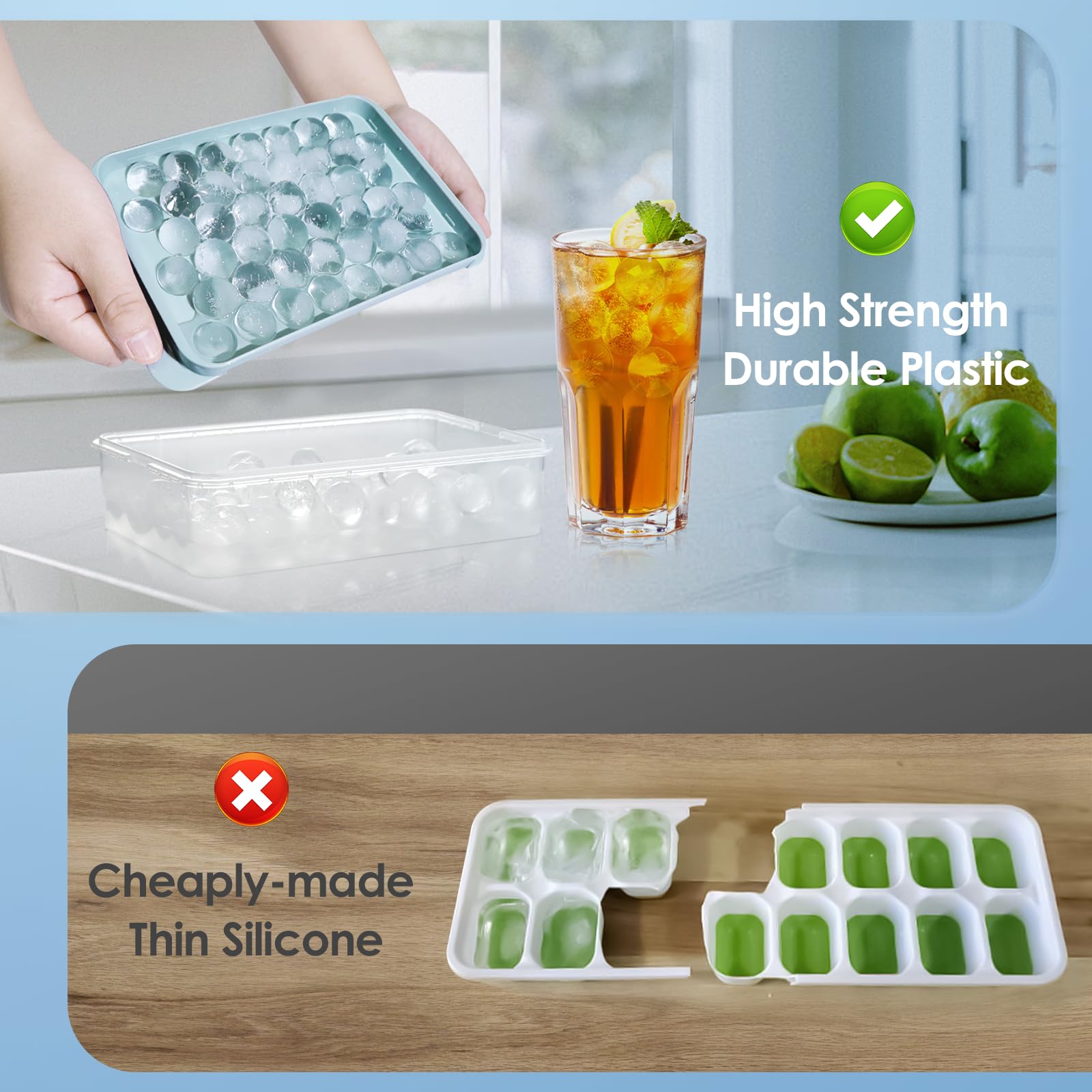 WIBIMEN tray for infused drinks with flavorful ice
