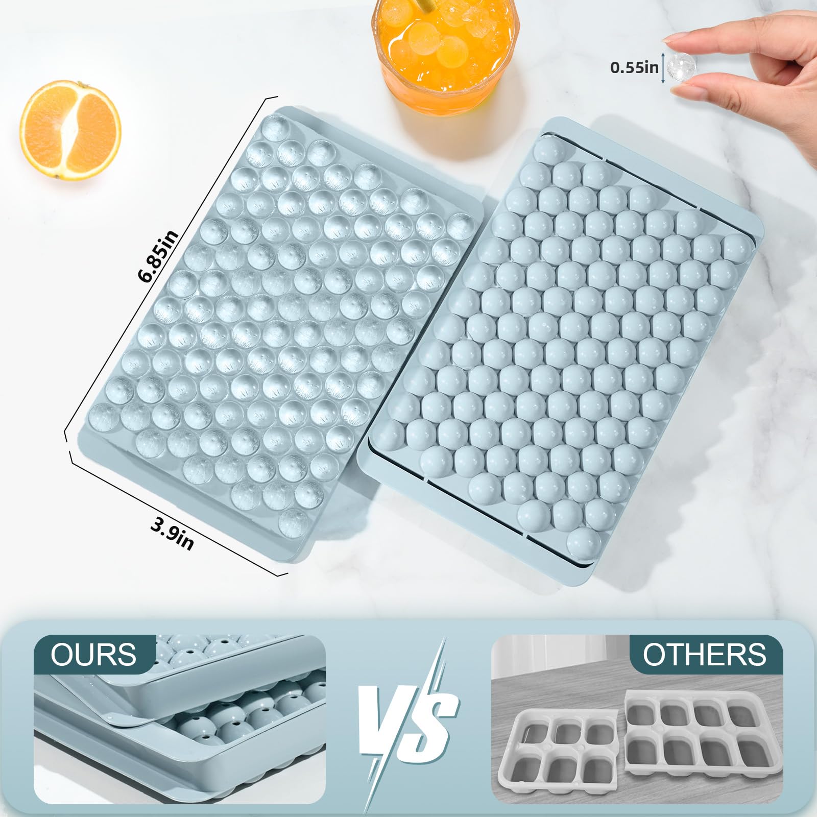 WIBIMEN stackable freezer ice trays save space.
