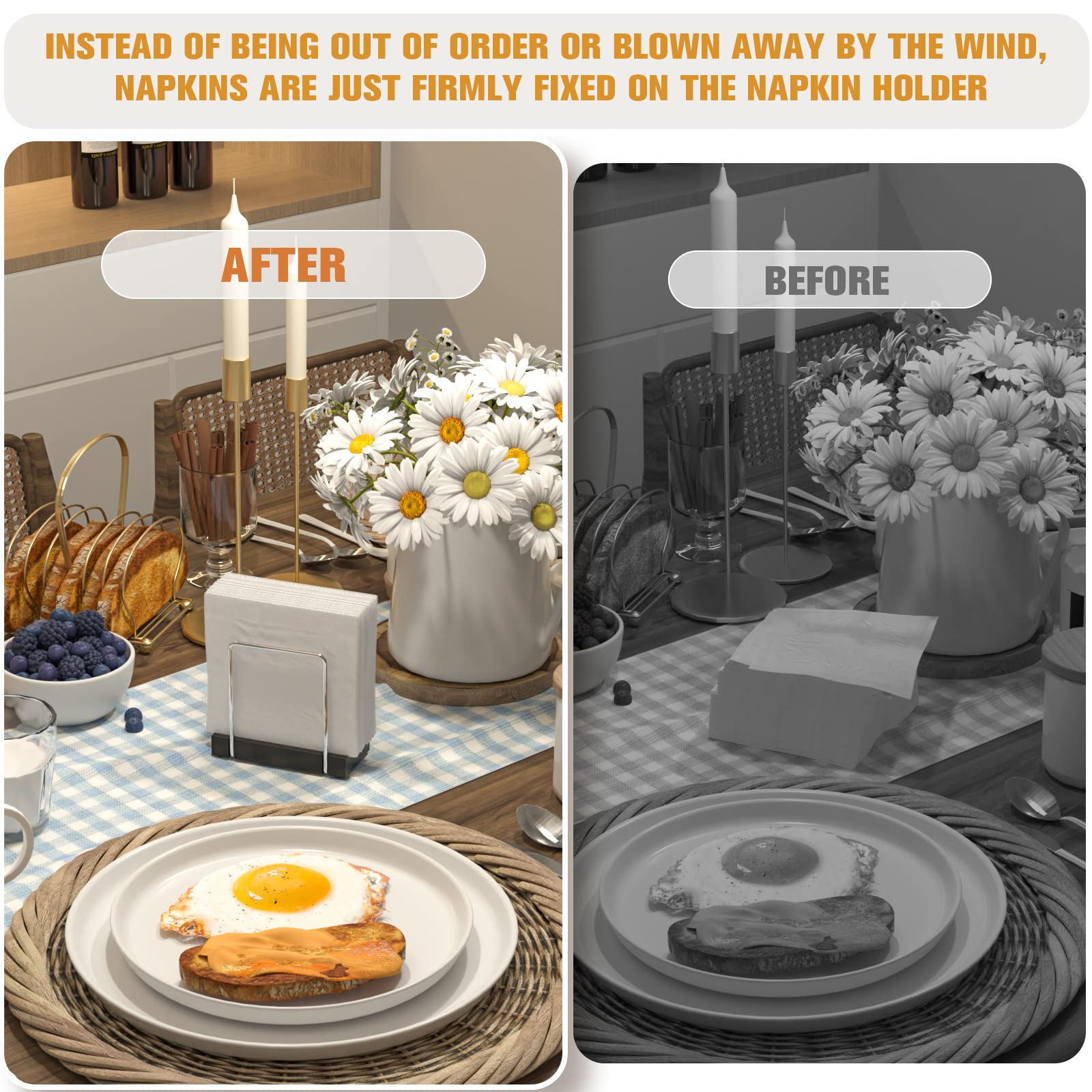 Wican giftable kitchen organizer adds rustic charm to any table.