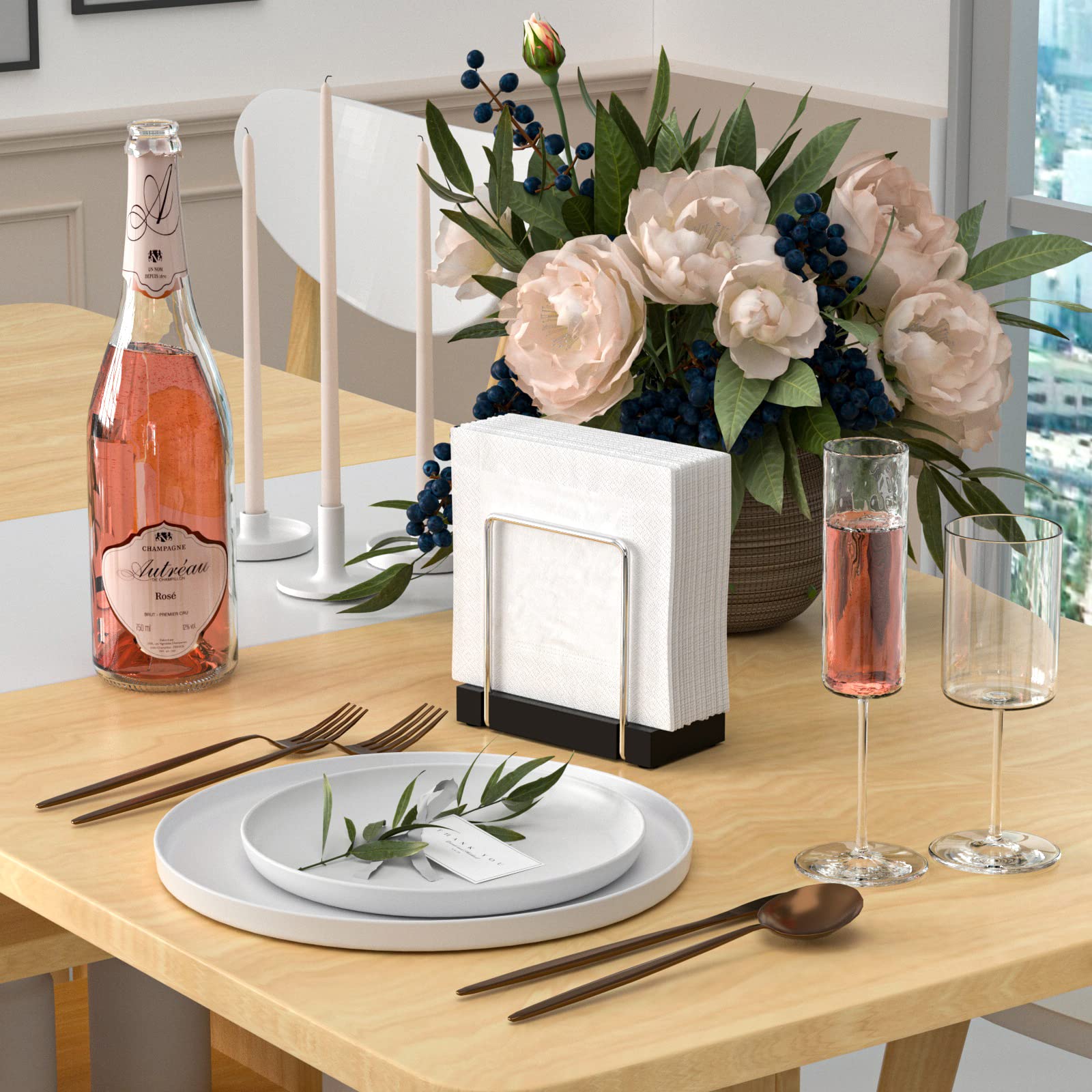 Wican mail organizer desk rustic silvery black fits in office or home.