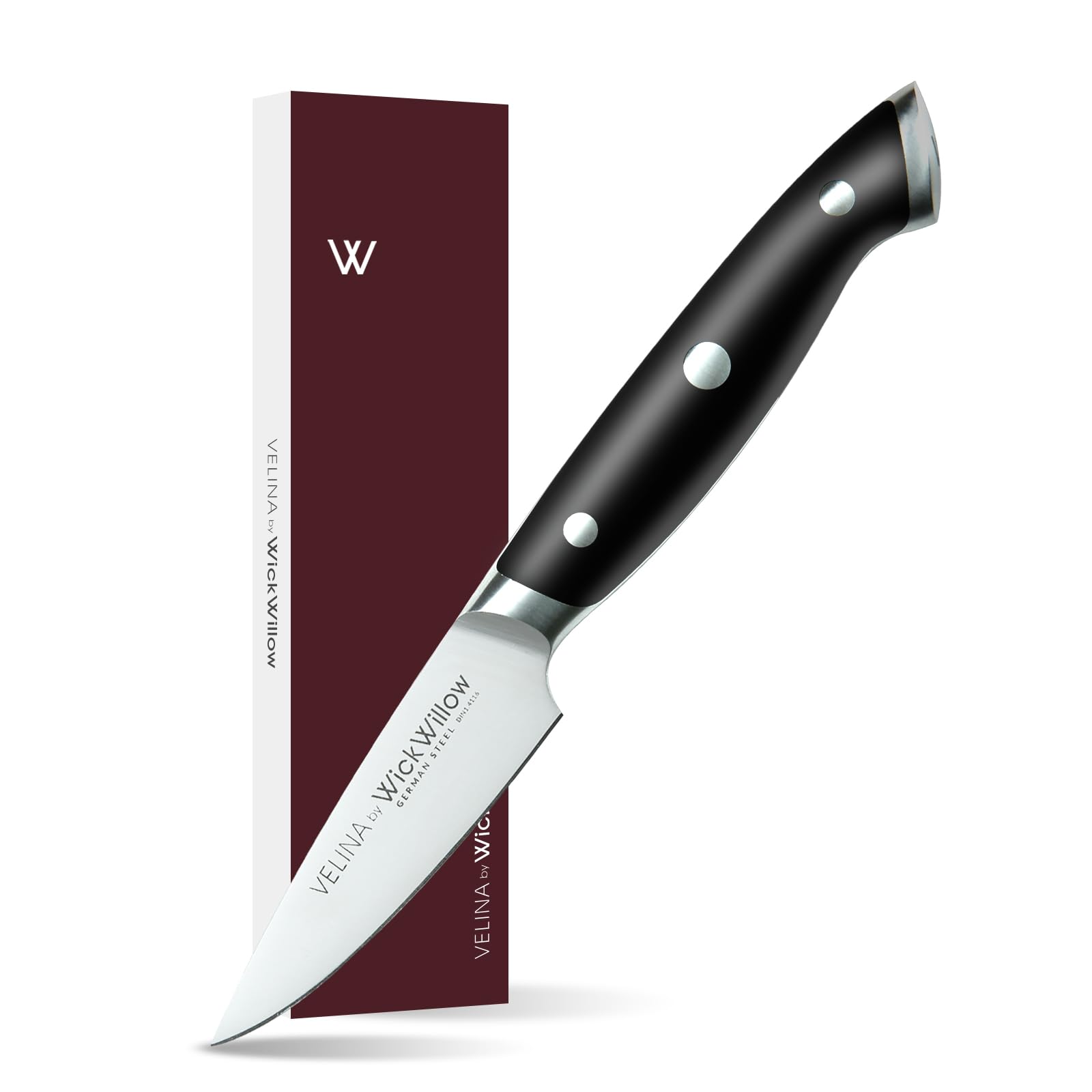 WICKWILLOW paring knife blade closeup highlighting sharp edge for precise cuts