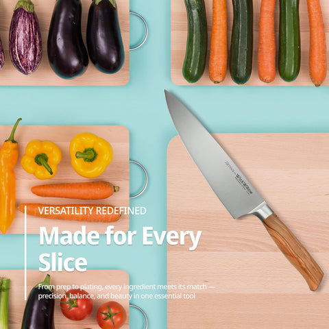 WICKWILLOW ergonomic handle grip supports secure control during extended prep.