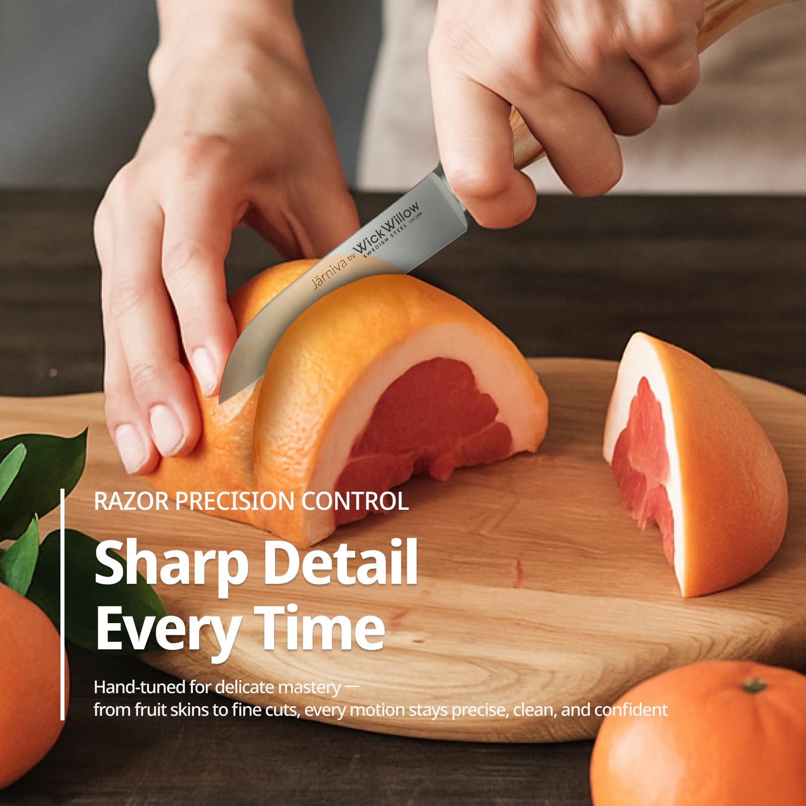 WICKWILLOW compact paring knife as a versatile kitchen tool