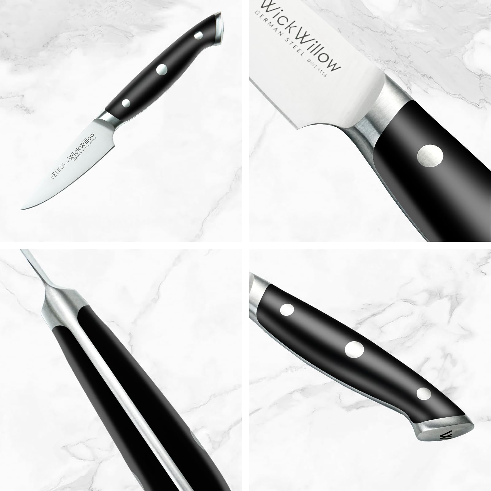 WICKWILLOW paring knife devein shrimp with delicate control