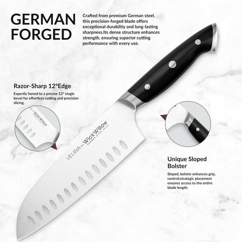 WICKWILLOW Velina Santoku gift box presentation, ready for gifting.