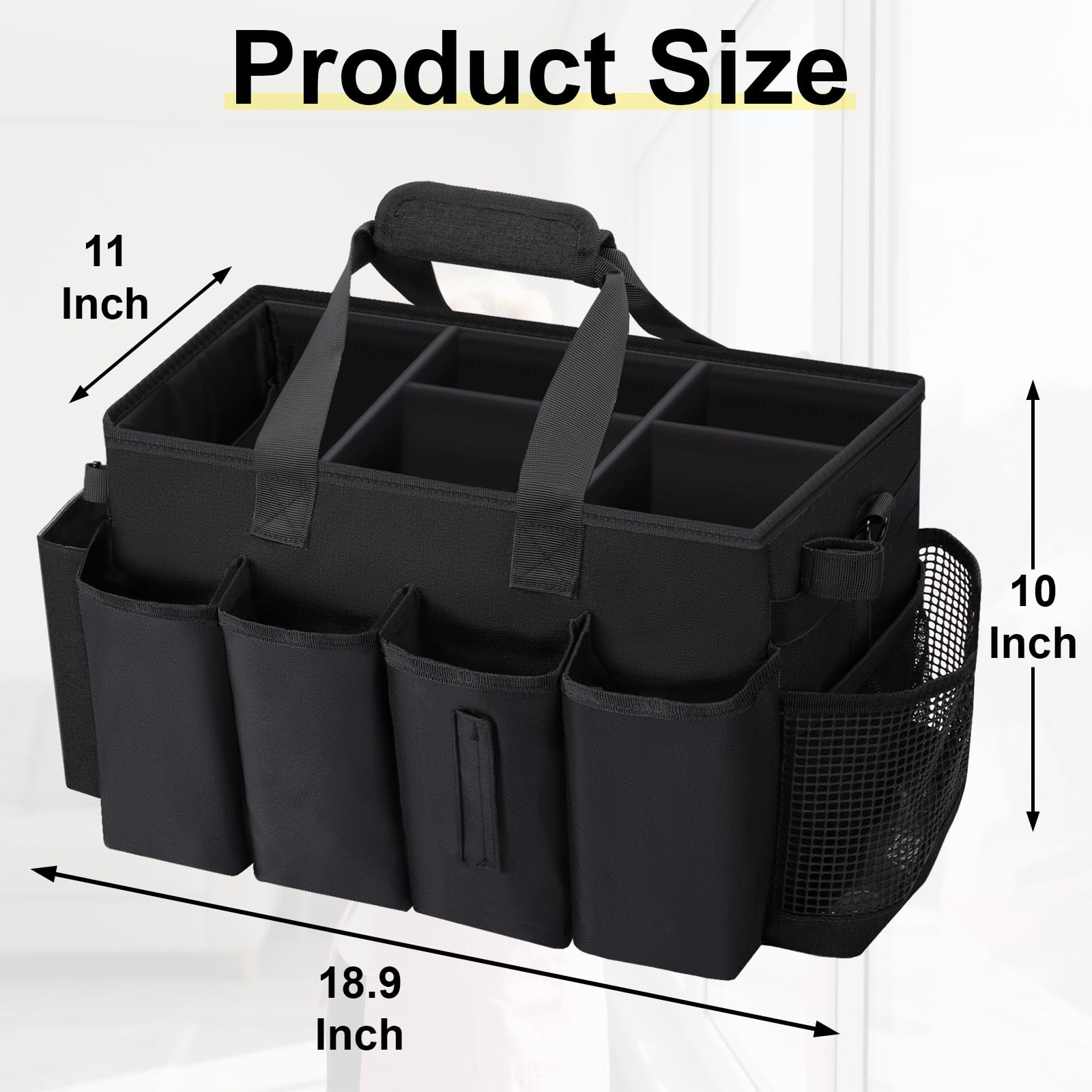 Wigojoy bag side pockets show PVC lining and tool straps