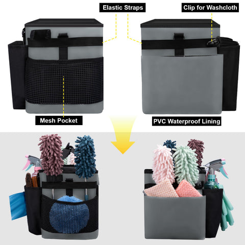 Sturdy bottom with folding board gives solid support when loaded with supplies