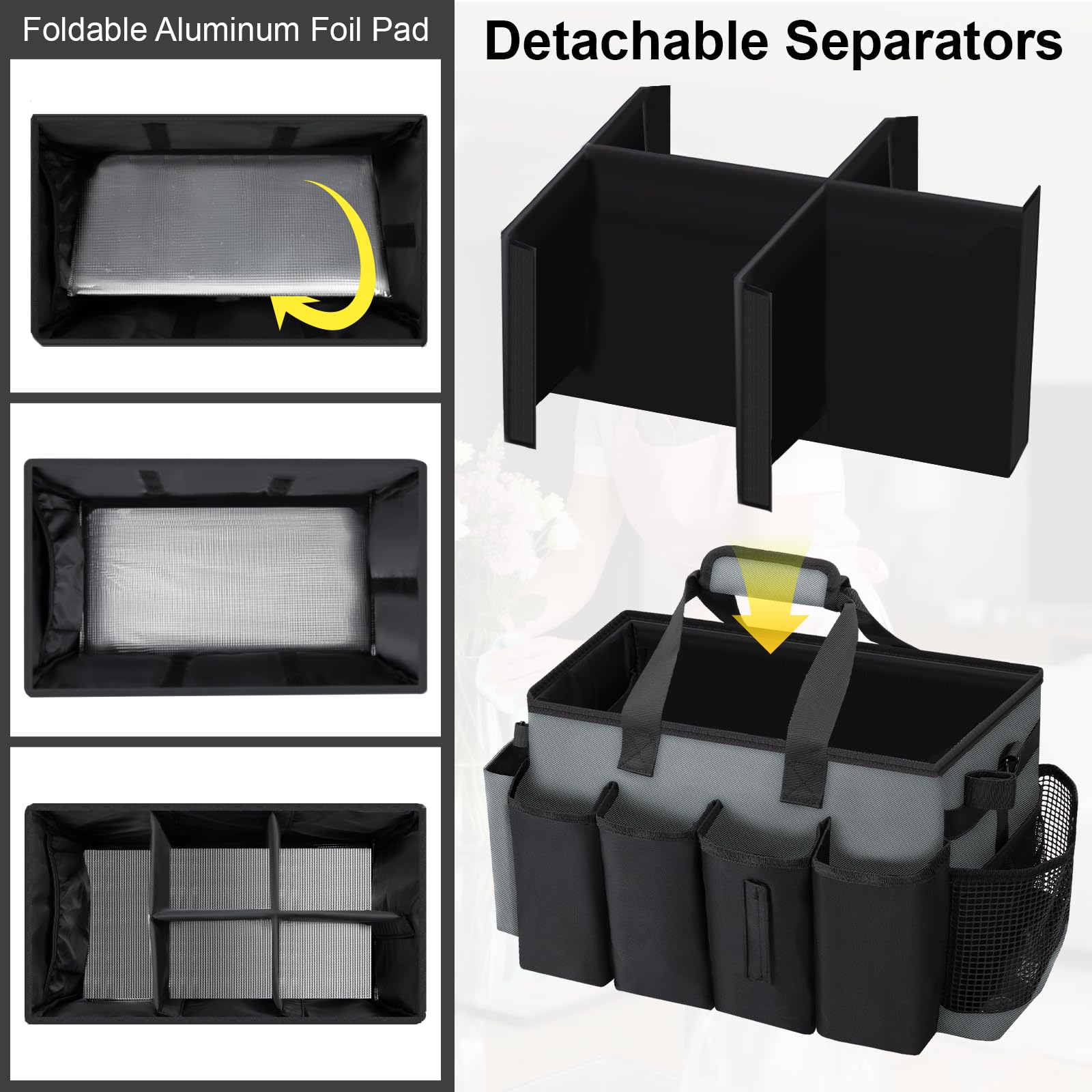 Adjustable shoulder and waist straps on Wigojoy caddy ease transport during cleaning tasks