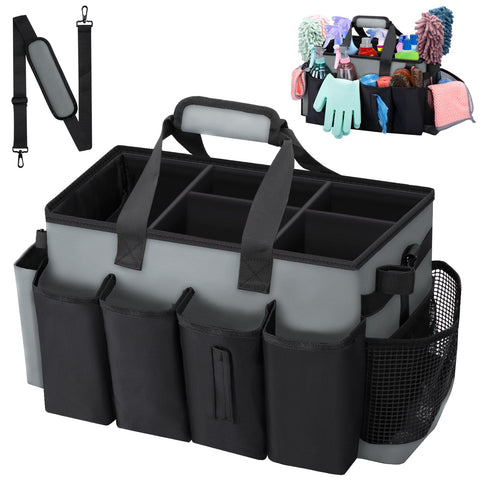 Wigojoy Wearable Cleaning Caddy Bag with a large main compartment for organized supplies