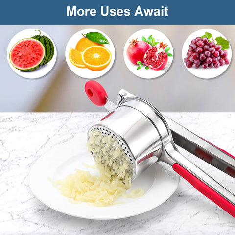 WIHBOIR dishwasher-safe stainless steel ricer for quick cleaning after cooking