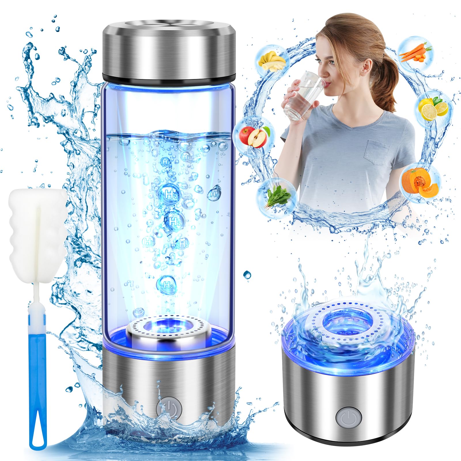 WIYYH hydrogen water bottle cap with detachable lid for easy cleaning and maintenance