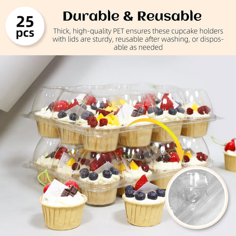 Stackable WIKDAY cupcake boxes save space and simplify storage