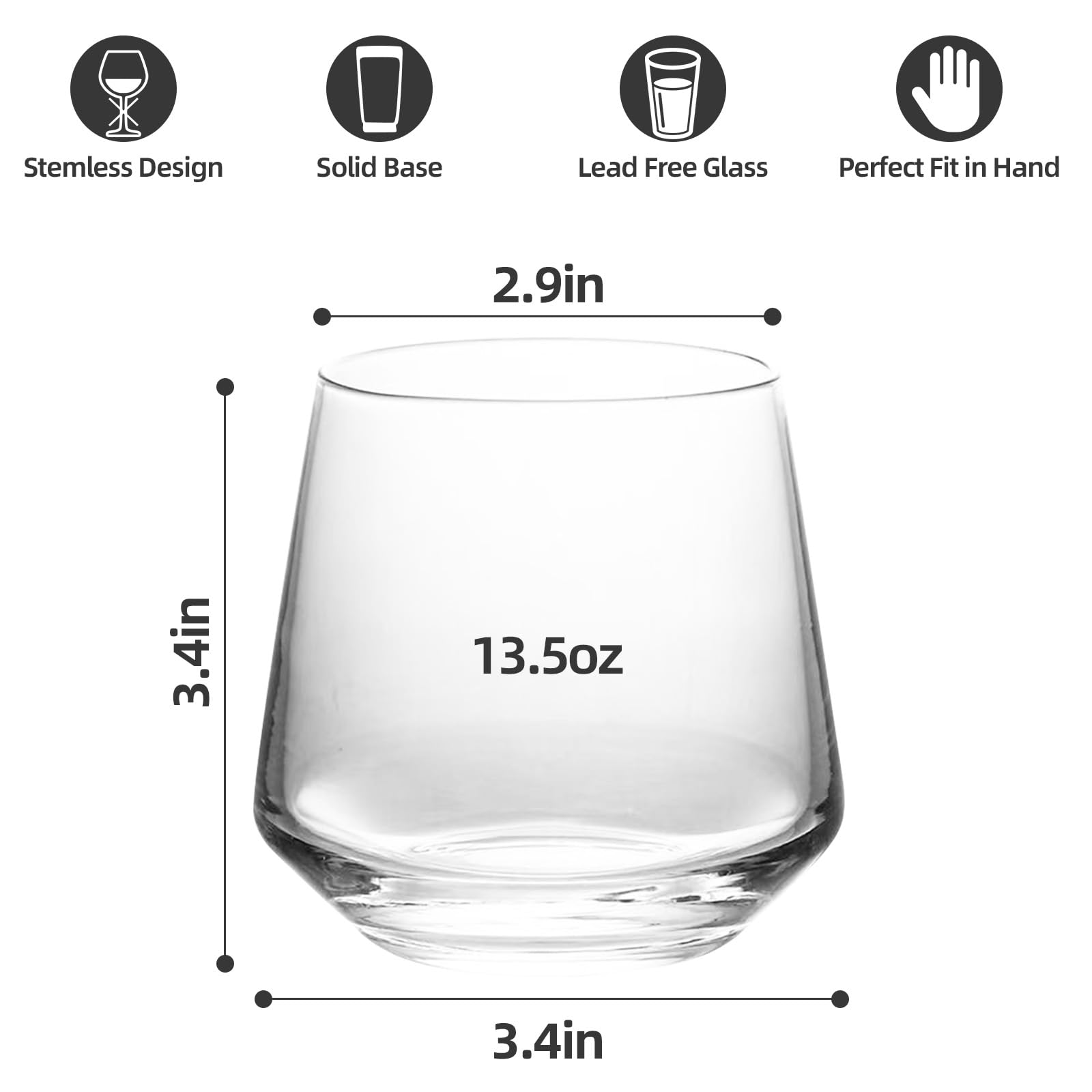WIKERWANG stemless wine glasses in a daily setup, ideal for a home bar
