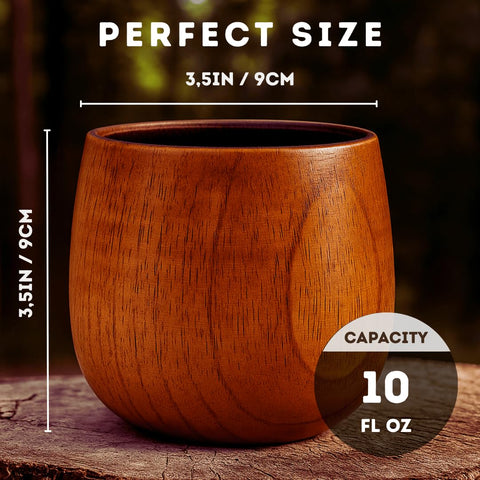 Wild Wood Works handcrafted wooden glass adds artisanal charm.