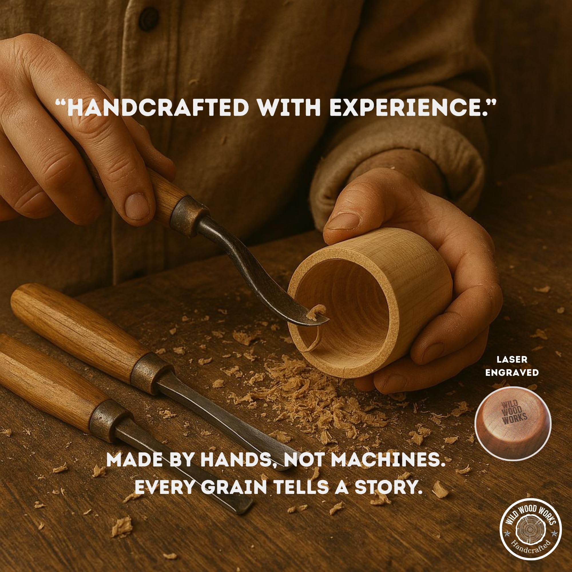 Wild Wood Works luxury whiskey glass brings elevated rituals.