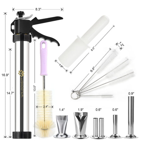 WILDDIGIT Beef Jerky Gun Kit nozzle set for diverse jerky shapes.