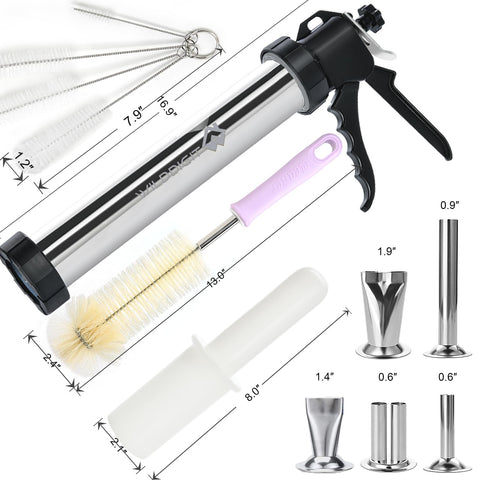WILDDIGIT jerky gun with five nozzles enables varied textures and formats