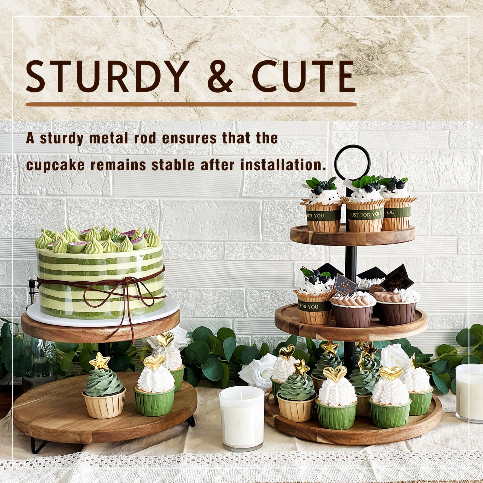Wildmos bottom tier tray with sturdy feet ideal for party treats and cups.