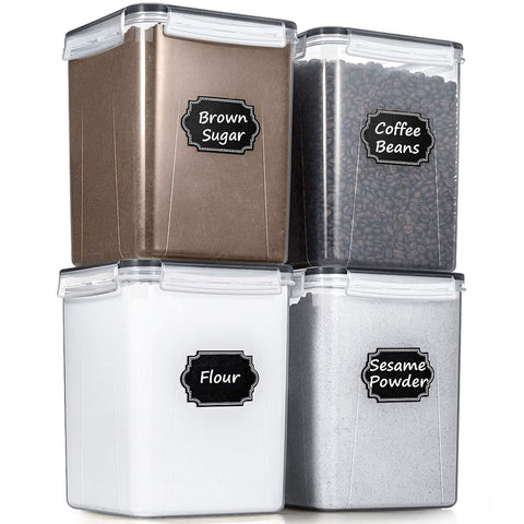 Wildone four-piece large food storage set front view, ideal for pantry organization.