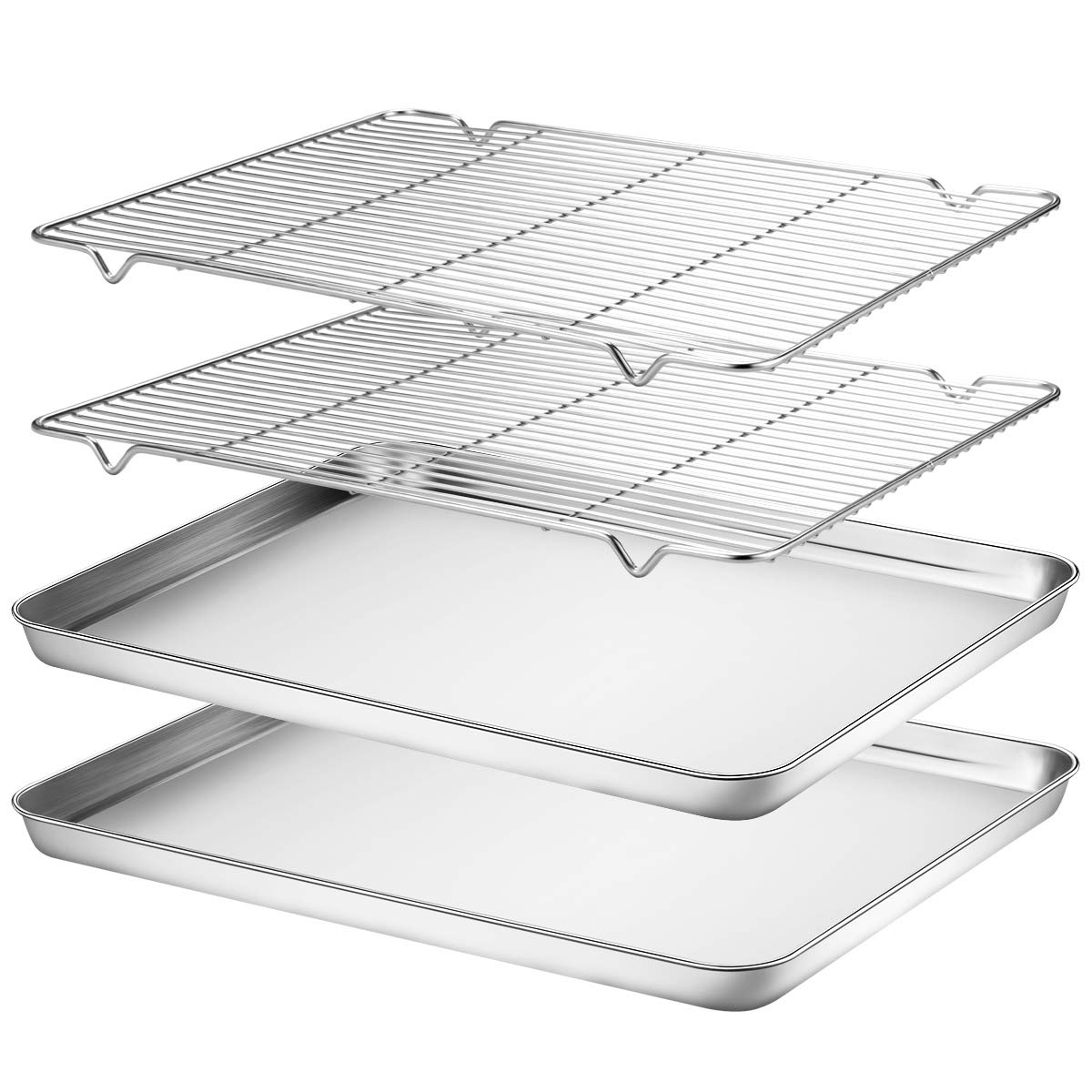 Wildone baking sheet 16x12 with cooling rack for even browning and easy cleanup