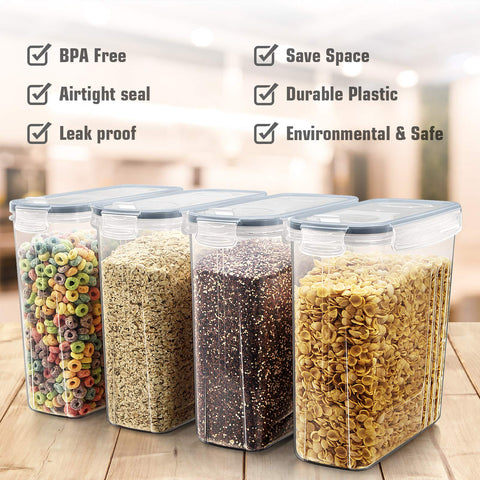Wildone cereal storage with airtight seal preserves contents by limiting air exposure.
