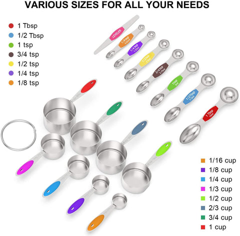 Wildone magnetic double-sided spoons shown for versatile measuring and spice jar access.