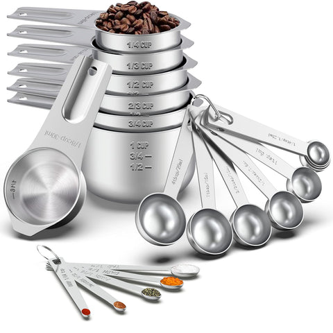 Wildone measuring cups with seven sizes for precise ingredient measurements.