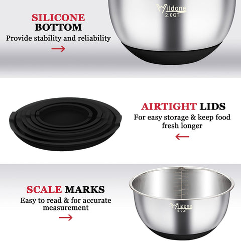 Wildone dishwasher-safe bowls offer easy cleanup after cooking sessions.