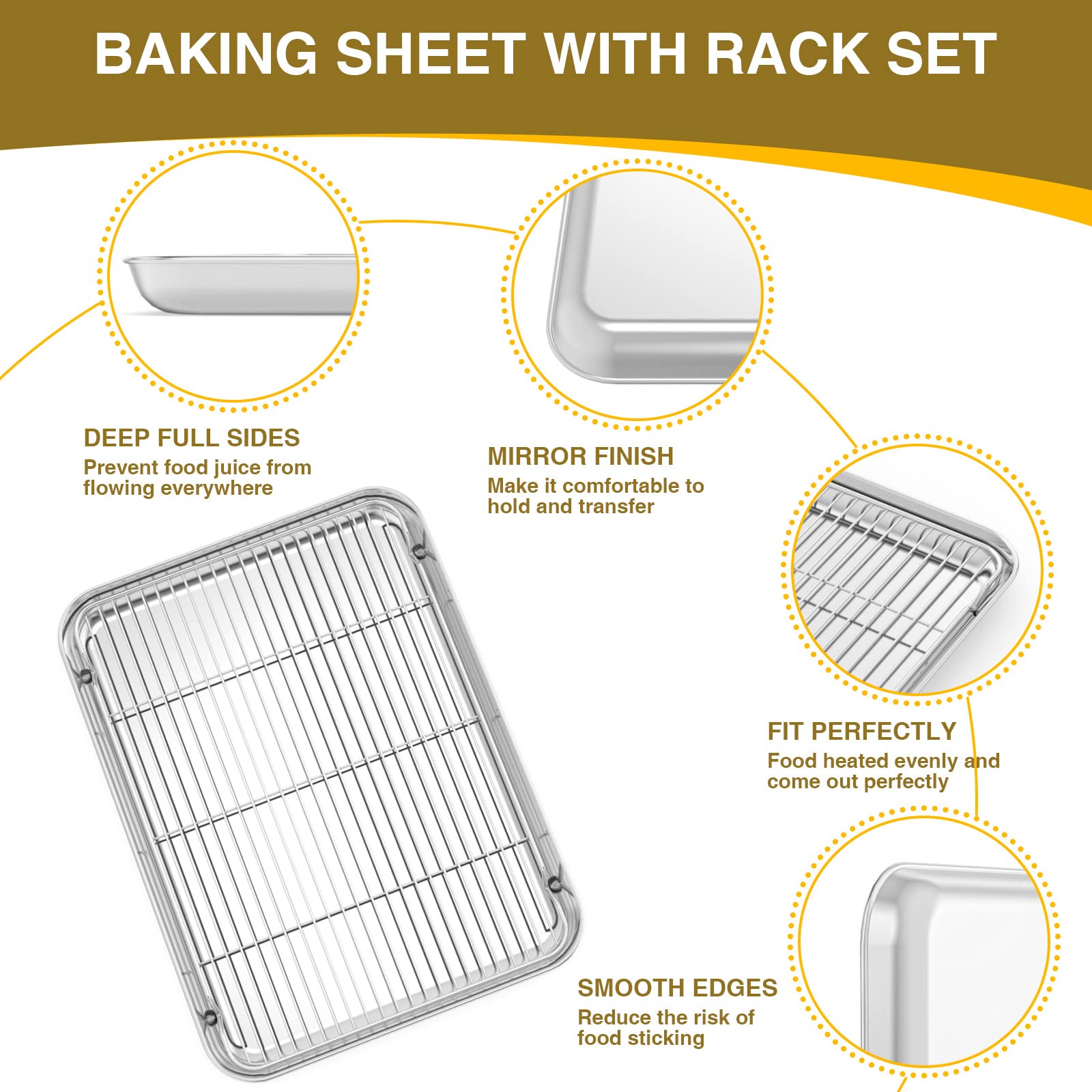 Wildone multi-size baking pan setup ideal for cookies and pastries