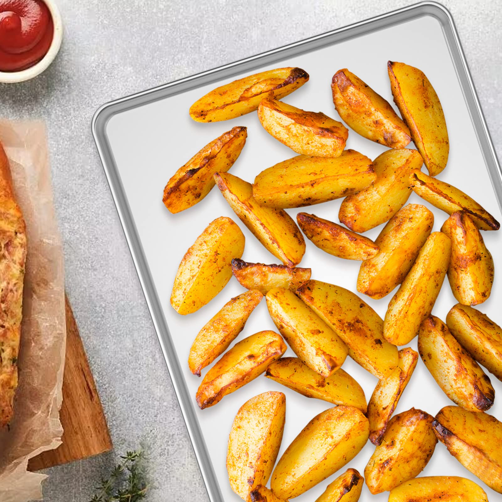 Wildone serving tray option doubles as a baking sheet.