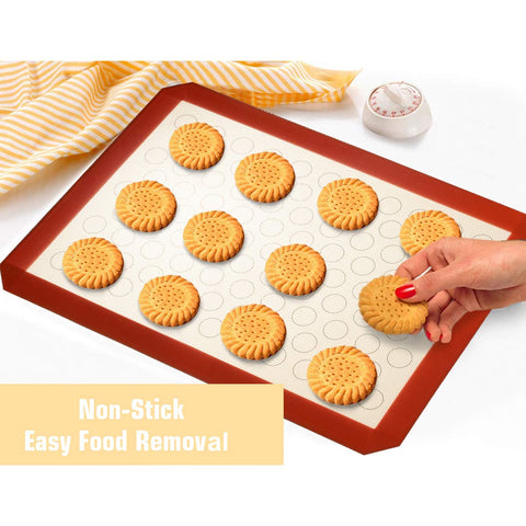 Wildone silicone mat on baking sheet ready for baking